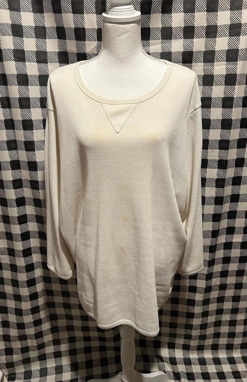 Woman Within Plus Size 3X Waffle Knit Long Sleeve Thermal Top